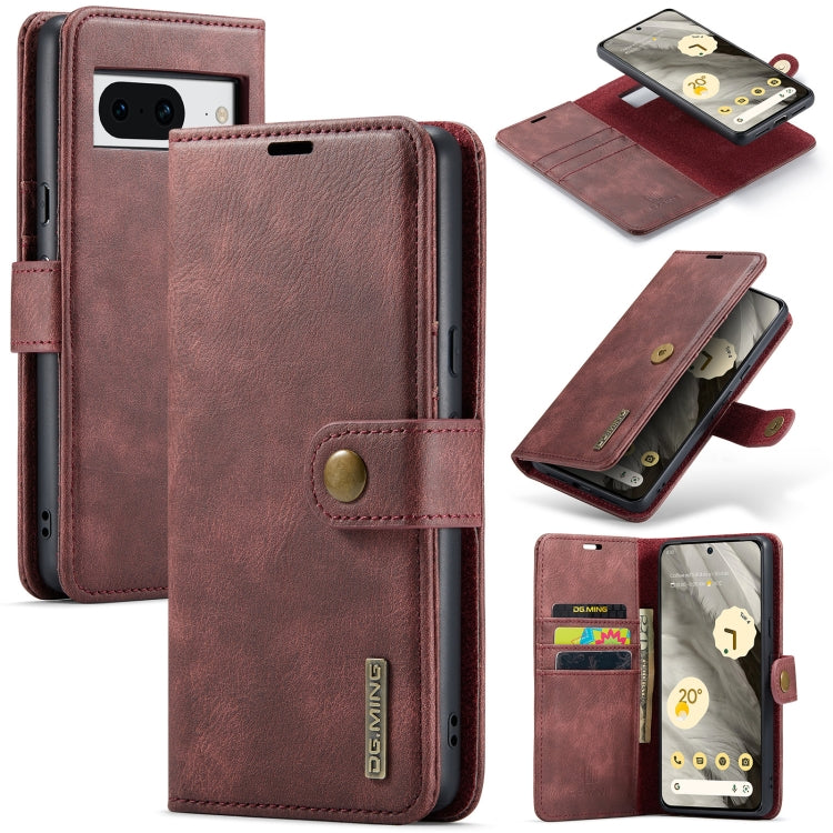 For Google Pixel 8a Detachable Magnetic Leather Wallet Phone Case