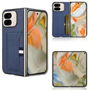 For Google Pixel 9 Pro Fold Litchi Texture Card Slots Back Cover Phone Case