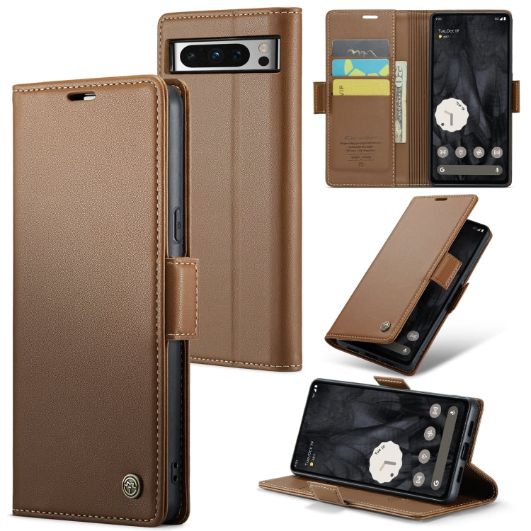 For Google Pixel 8 CaseMe RFID Anti-theft Leather Wallet Phone Case