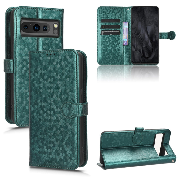 For Google Pixel 8a Honeycomb Dot Texture Leather Phone Case