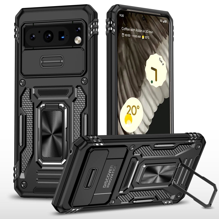 For Google Pixel 8 Armour PC + TPU Camera Shield Phone Case