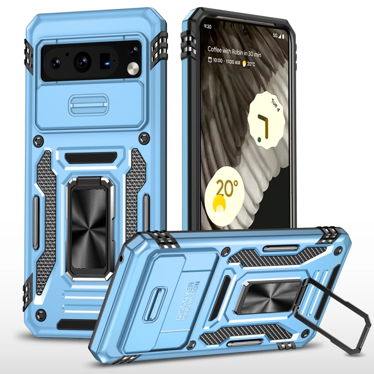 For Google Pixel 8 Armour PC + TPU Camera Shield Phone Case