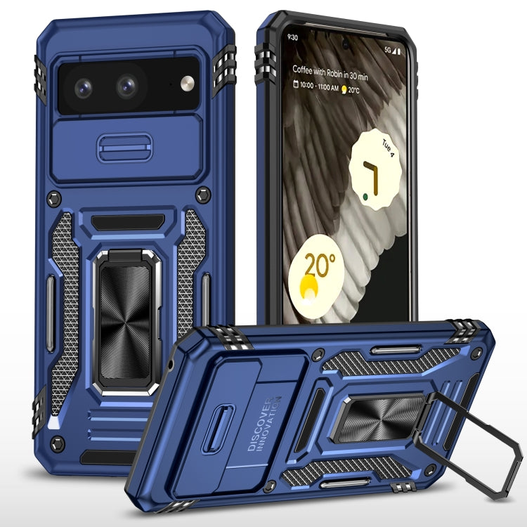 For Google Pixel 8 Armour PC + TPU Camera Shield Phone Case