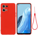 Solid Color Liquid Silicone Dropproof Full Coverage Phone Case, For OPPO Find X6 Pro, For OPPO Reno8 4G