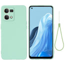 Solid Color Liquid Silicone Dropproof Full Coverage Phone Case, For OPPO Find X6 Pro, For OPPO Reno8 4G