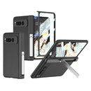 For Google Pixel 9 Pro Fold Integrated Fold Hinge Leather Phone Case with Stand
