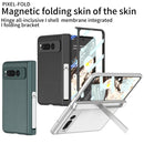 For Google Pixel 9 Pro Fold Integrated Fold Hinge Leather Phone Case with Stand