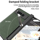 For Google Pixel 9 Pro Fold Fold Hinge Leather Phone Case with Holder
