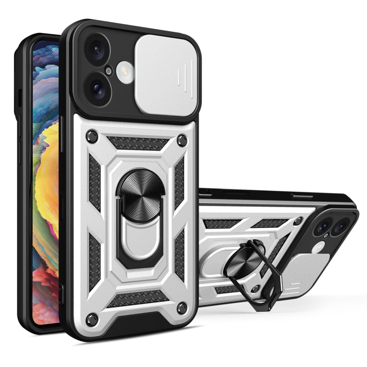 For iPhone 16 Sliding Camera Cover Design TPU+PC Phone Case