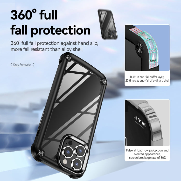 For iPhone 15 Pro TPU + PC Lens Protection Phone Case