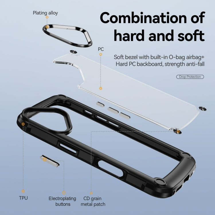 For iPhone 16 Pro Max TPU + PC Lens Protection Phone Case