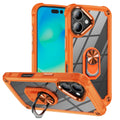 For iPhone 16 Plus TPU + PC Lens Protection Phone Case with Ring Holder
