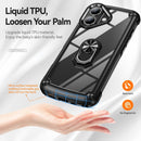 For iPhone 15 Pro Max TPU + PC Lens Protection Phone Case with Ring Holder Stand