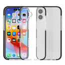 For iPhone 15 Plus Two-colour Shockproof High Transparency TPU Phone Case