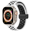 For Apple Watch Series 1-10 Magnetic Buckle Silicone Watch Band