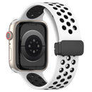 For Apple Watch Series 1-10 Magnetic Buckle Silicone Watch Band