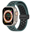 For Apple Watch Series 1-10 Magnetic Buckle Silicone Watch Band