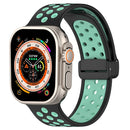 For Apple Watch Series 1-10 Magnetic Buckle Silicone Watch Band
