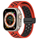 For Apple Watch Series 1-10 Magnetic Buckle Silicone Watch Band