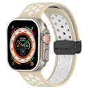 For Apple Watch Series 1-10 Magnetic Buckle Silicone Watch Band