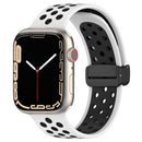 For Apple Watch Series 1-10 Magnetic Buckle Silicone Watch Band