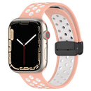 For Apple Watch Series 1-10 Magnetic Buckle Silicone Watch Band