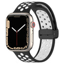 For Apple Watch Series 1-10 Magnetic Buckle Silicone Watch Band