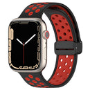 For Apple Watch Series 1-10 Magnetic Buckle Silicone Watch Band