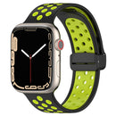 For Apple Watch Series 1-10 Magnetic Buckle Silicone Watch Band