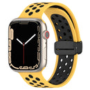 For Apple Watch Series 1-10 Magnetic Buckle Silicone Watch Band