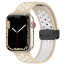 For Apple Watch Series 1-10 Magnetic Buckle Silicone Watch Band