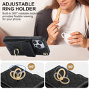 Rhombic Texture Card Bag Phone Case with Long Lanyard, For iPhone 14 Pro Max, For iPhone 13 Pro Max, For iPhone 13 Pro