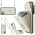 Rhombic Texture Card Bag Phone Case with Long Lanyard, For iPhone 11 Pro Max, For iPhone 11, For iPhone 11 Pro