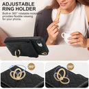Rhombic Texture Card Bag Phone Case with Long Lanyard, For iPhone 17e / 16e, For iPhone 17 Pro Max, For iPhone 17 Pro