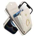 Rhombic Texture Card Bag Phone Case with Long Lanyard, For iPhone 17e / 16e, For iPhone 17 Pro Max, For iPhone 17 Pro