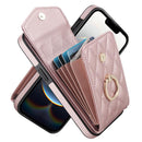 Rhombic Texture Card Bag Phone Case with Long Lanyard, For iPhone 17e / 16e, For iPhone 17 Pro Max, For iPhone 17 Pro