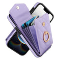 Rhombic Texture Card Bag Phone Case with Long Lanyard, For iPhone 17e / 16e, For iPhone 17 Pro Max, For iPhone 17 Pro
