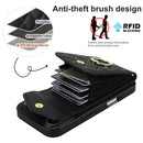 Rhombic Texture Card Bag Phone Case with Long Lanyard, For iPhone 17, For iPhone Air, For iPhone 15 Pro Max
