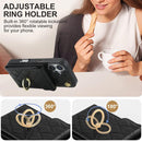 Rhombic Texture Card Bag Phone Case with Long Lanyard, For iPhone 17, For iPhone Air, For iPhone 15 Pro Max