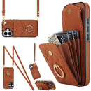 Rhombic Texture Card Bag Phone Case with Long Lanyard, For iPhone 17, For iPhone Air, For iPhone 15 Pro Max