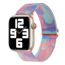 For Apple Watch Series 1-10 Painted Pattern Nylon Replacement Watch Band