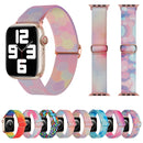 For Apple Watch Series 1-10 Painted Pattern Nylon Replacement Watch Band