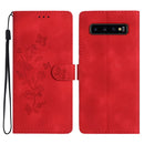 Flower Butterfly Embossing Pattern Leather Phone Case