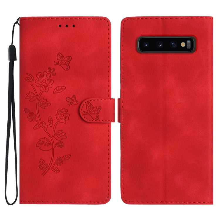 Flower Butterfly Embossing Pattern Leather Phone Case