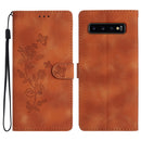 Flower Butterfly Embossing Pattern Leather Phone Case