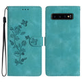 Flower Butterfly Embossing Pattern Leather Phone Case