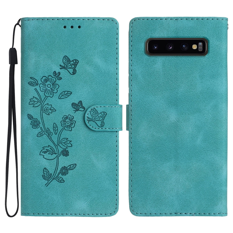 Flower Butterfly Embossing Pattern Leather Phone Case