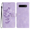 Flower Butterfly Embossing Pattern Leather Phone Case