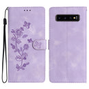Flower Butterfly Embossing Pattern Leather Phone Case
