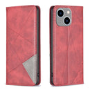 Rhombus Texture Magnetic Leather Phone Case, For iPhone 15 Pro Max, For iPhone 15 Pro, For iPhone 15 Plus, For iPhone 15